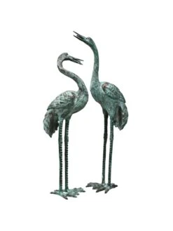 Bronze Crane Statues, Large