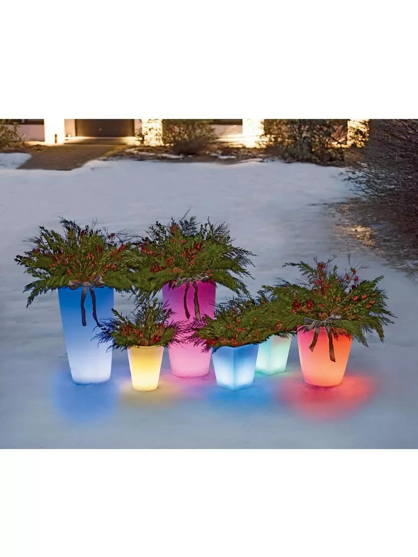 Solar Illuminated Planter, 18" - Image 2
