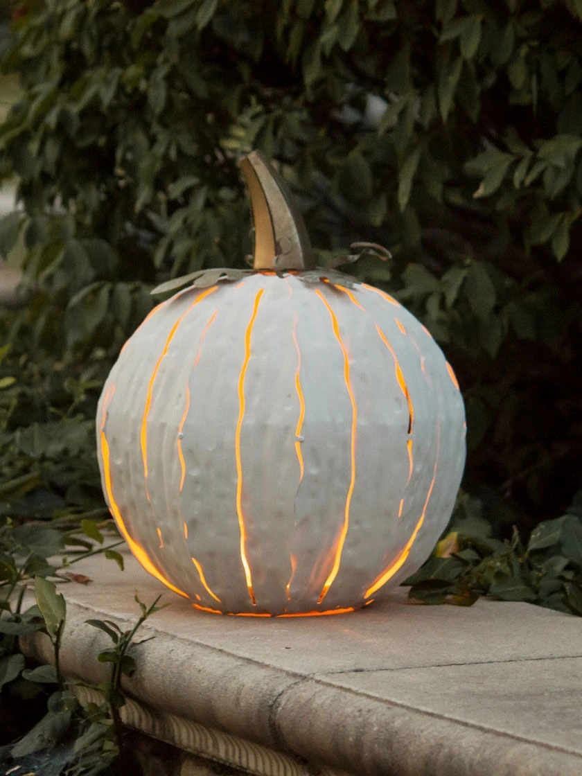 Desert Steel Pumpkin Luminary, Short - Image 2