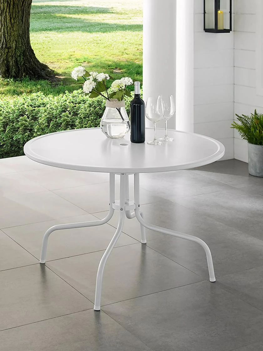 Crosley Griffith Metal Outdoor Dining Table, 39" Round