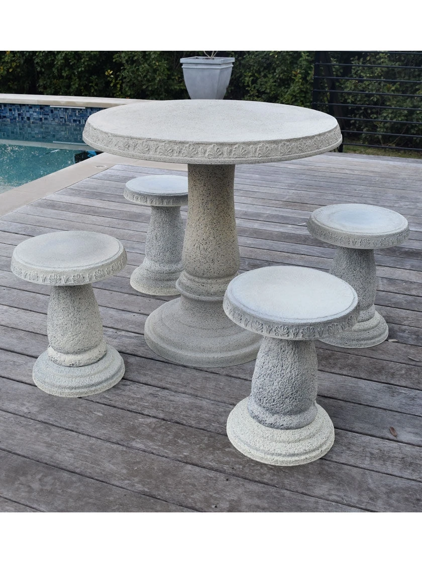 Patio Set, Round Table & 4 Stools - Image 4