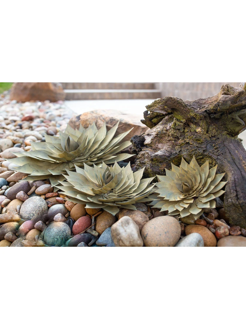 Desert Steel Spiral Aloe Sculpture - Image 2