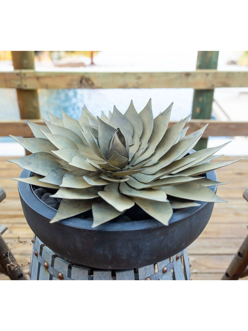 Desert Steel Spiral Aloe Sculpture - Image 6