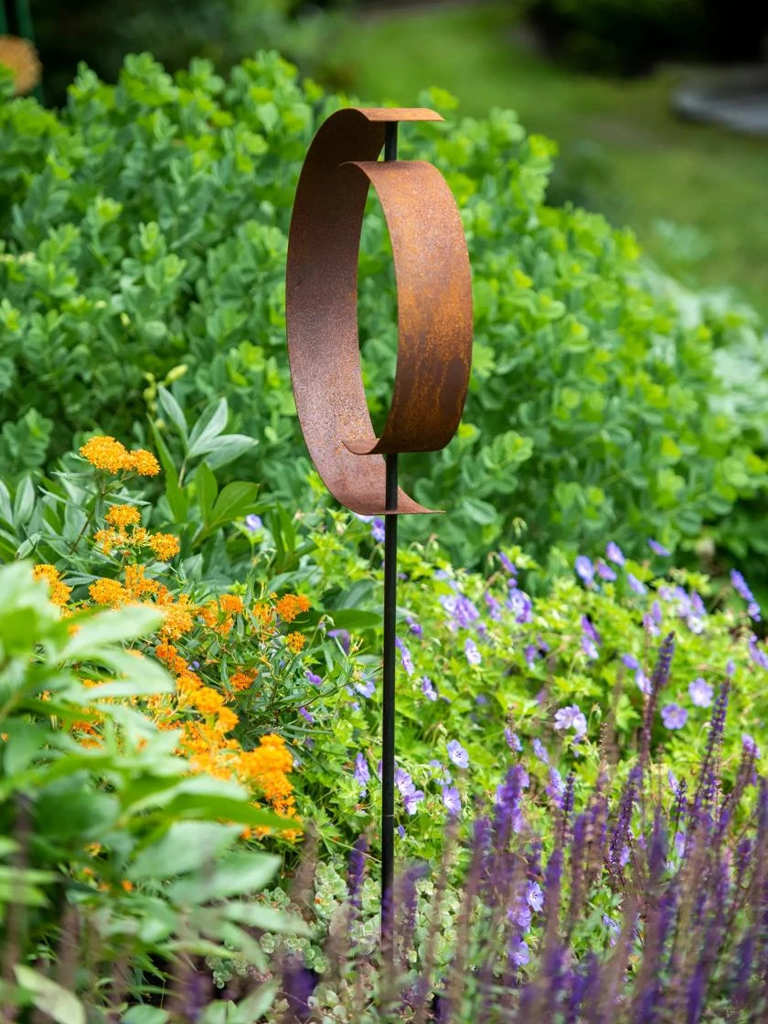 Corten Circle Garden Sculpture - Image 2
