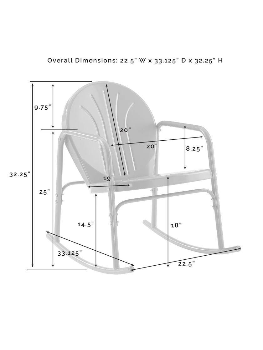 Crosley Griffith 2-piece Outdoor Rocking Chair Set - Image 12