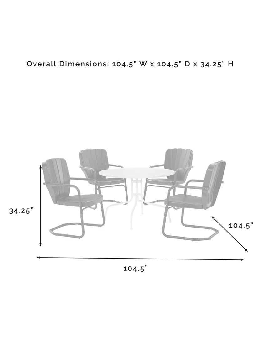 Crosley Ridgeland 5-piece Outdoor Dining Set - Image 15