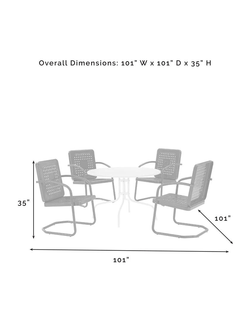Crosley Bates 5-piece Outdoor Dining Set - Image 11
