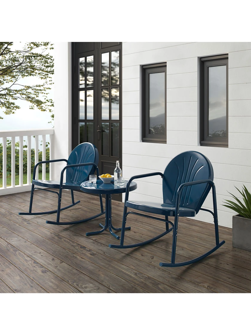 Crosley Griffith 3-piece Outdoor Rocking Chair Set - Image 2