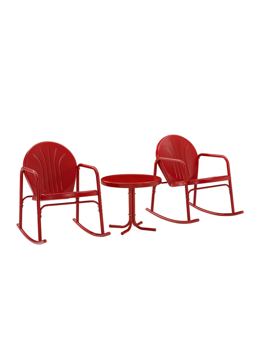 Crosley Griffith 3-piece Outdoor Rocking Chair Set - Image 4