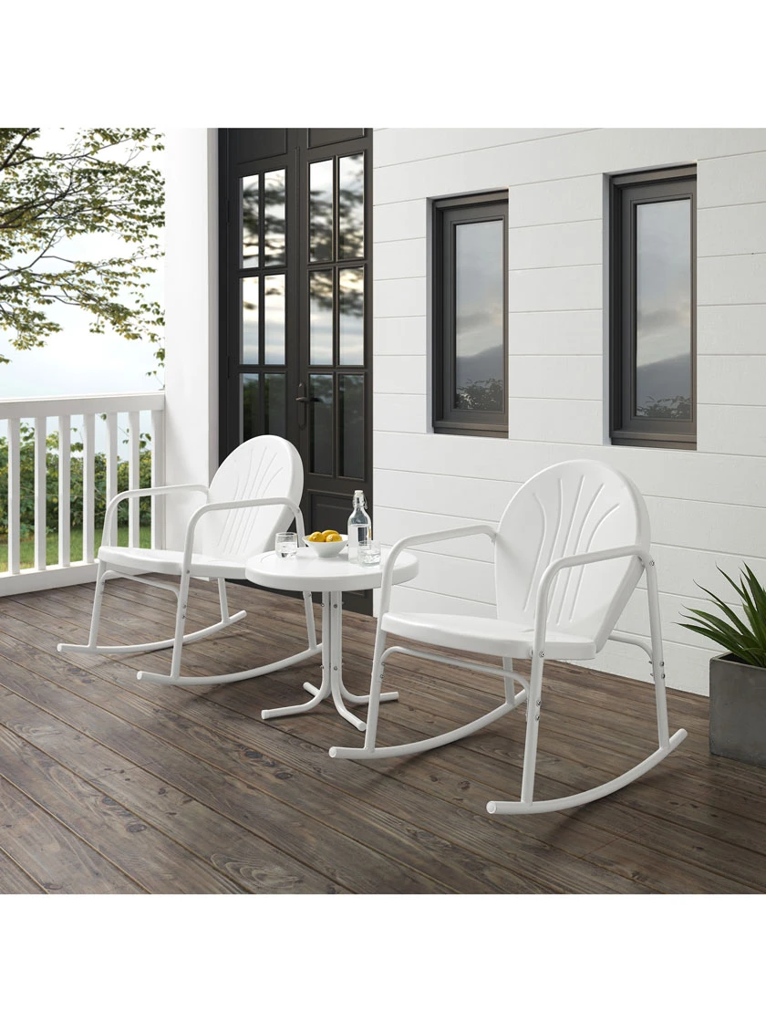 Crosley Griffith 3-piece Outdoor Rocking Chair Set - Image 7