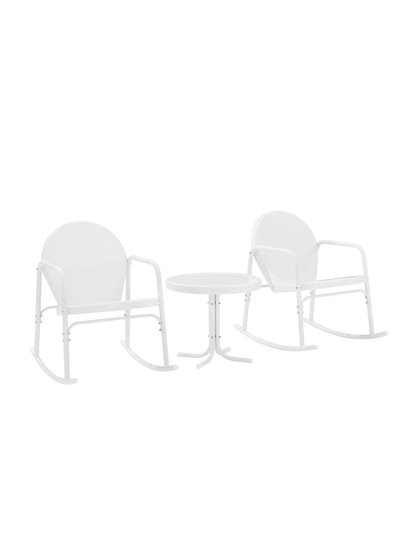 Crosley Griffith 3-piece Outdoor Rocking Chair Set - Image 8
