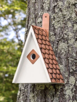 Swiss Chalet Bird House With Copper Roof