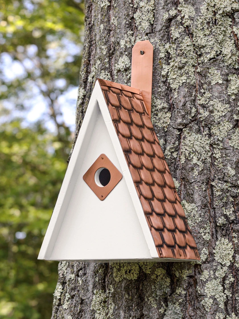 Swiss Chalet Bird House With Copper Roof