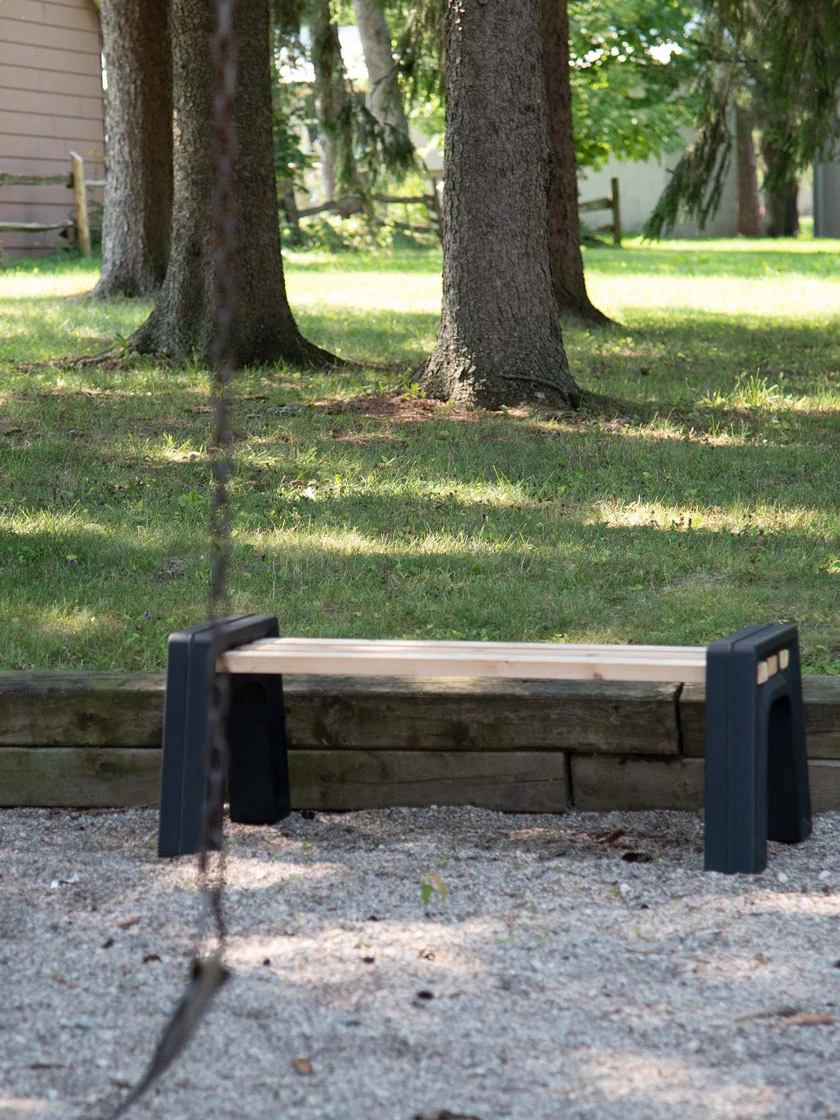 Custom Length Lightweight Indoor Or Outdoor Backless Bench Ends - Image 3