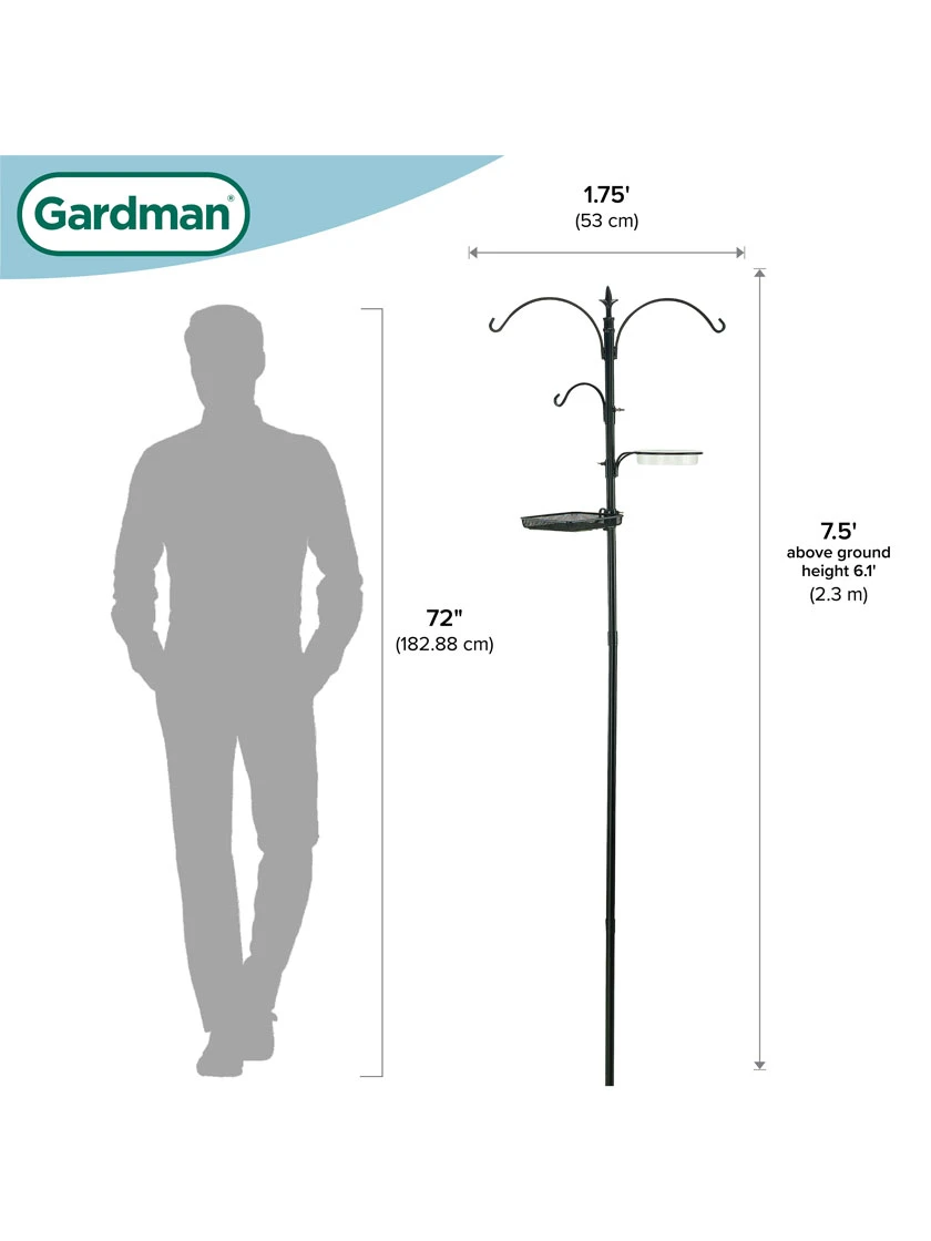 GardmanĀ® Antique Finish Bird Feeding Station - Image 7